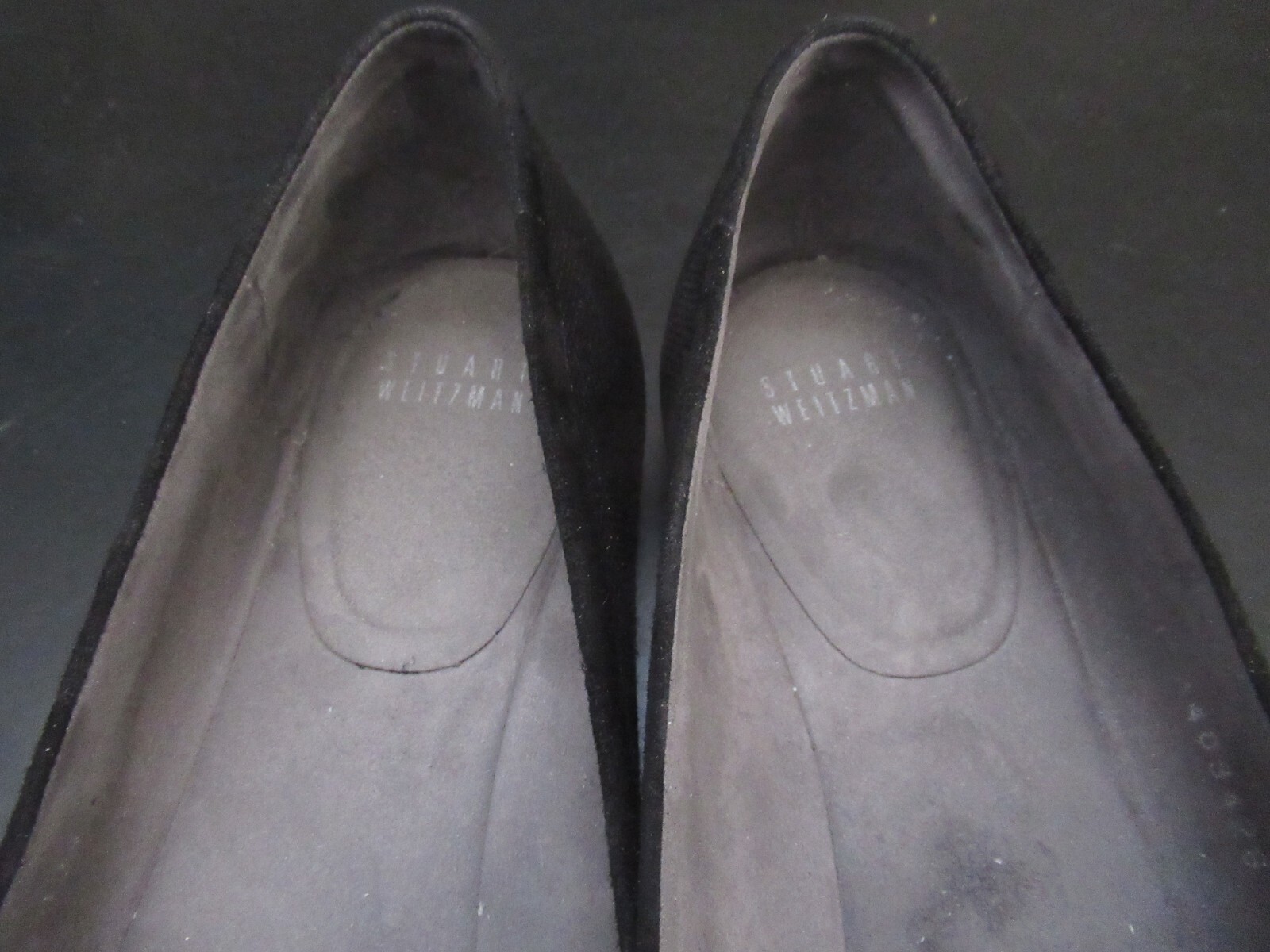 Stuart Weitzman Dark Gray / BlackTexture Tulip Bo… - image 7