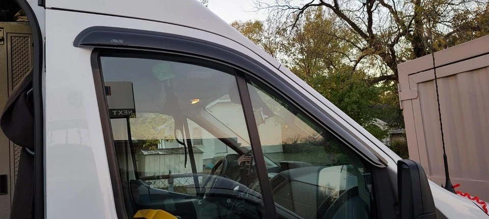 Protectores de lluvia AVS viseras de ventilación sombra cinta adhesiva para Ford Transit Van 150 250 2015-2024 Foto 4 de 4