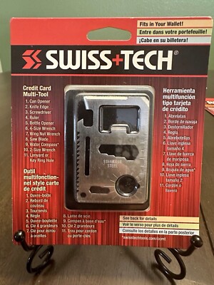 Swiss+Tech Credit Card Wallet Size  Multi- Tool 11 Uses Functions New