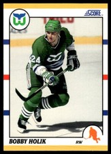1990-91 Score Rookie & Traded BOBBY HOLIK #10T Whalers Rookie RC FREE Ship!