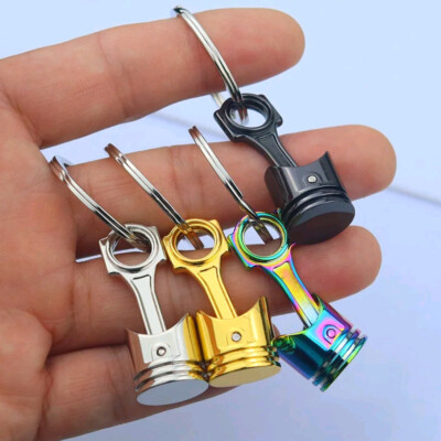 Metal Car Engine Piston Keychain Key Ring Metal Key Chain