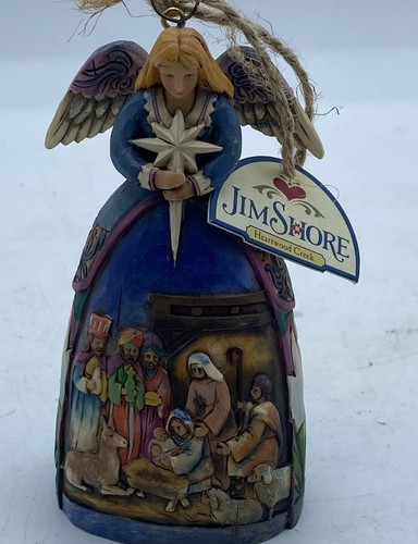 Jim Shore for Enesco Heartwood Creek Nativity Church Ornament, 5.25-In