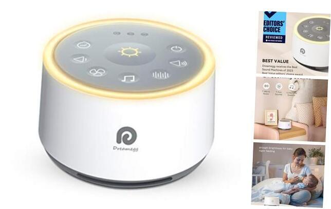 D1 Sound Machine Baby - White Noise Machine for Baby with Night Classic White-image