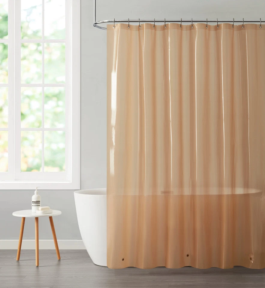 Kate Aurora Transparent 6 Gauge Non-Toxic PEVA Shower Curtain - Assorted Colors - Image 3 of 4