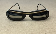 Vintage Cebe Bevete Visor Mask Glacier Shield Glasses Black Gold France RARE