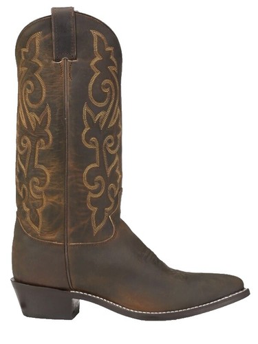 Vintage Western Men's Justin Leather Boots Size 8.5 D Lace Up Tan