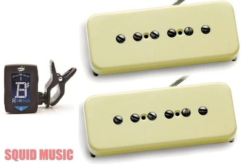 Seymour Duncan Antiquity P90 Soapbar Set - Cream (FREE GUITAR TUNER) P-90