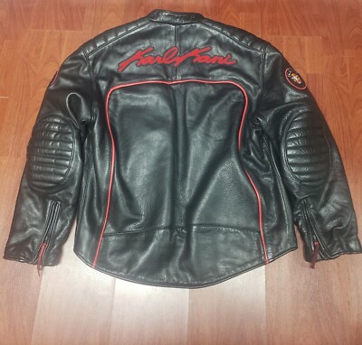 Karl Kani Vintage Leather Racing Team KKJ23 Jacket Size XL | eBay