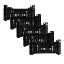 6 CASSETTE IN PLASTICA TRAFORATA SOVRAPPONIBILE PER ORTOFRUTTA 30x50x26