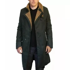 Ryan Gosling Blade Runner 2049 Officer K Trench Coat Costume Leather Jacket
