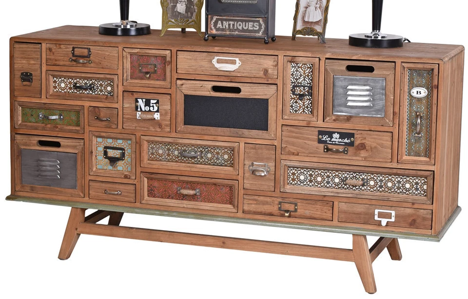 Anrichte Art Deco Kommode Loft Studio Sideboard Industrial Schubldenschrank neu