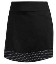 ADIDAS GOLF Women's ULTIMATE Primeknit PRINT Skirt SKORT Black Sz M NWT