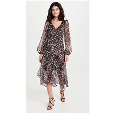 ASTR Fairfax Dress Fuchsia Gold Floral NWT Women Dress Size Small