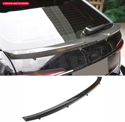 For Audi RS6 Avant 2021+ DRY CARBON FIBER Rear Trunk Middle Spoiler Wing Lip