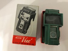 VTG 1950s Micro Vue Turquoise Slide  Film Viewer W/Original Box Chicago Rare