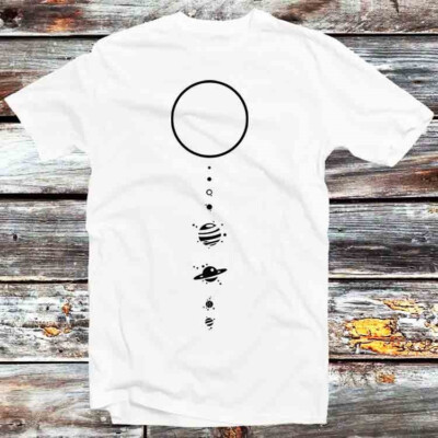 Minimal Sonnensystem Universum Planet Weltraum Mars Erde T-Shirt B831