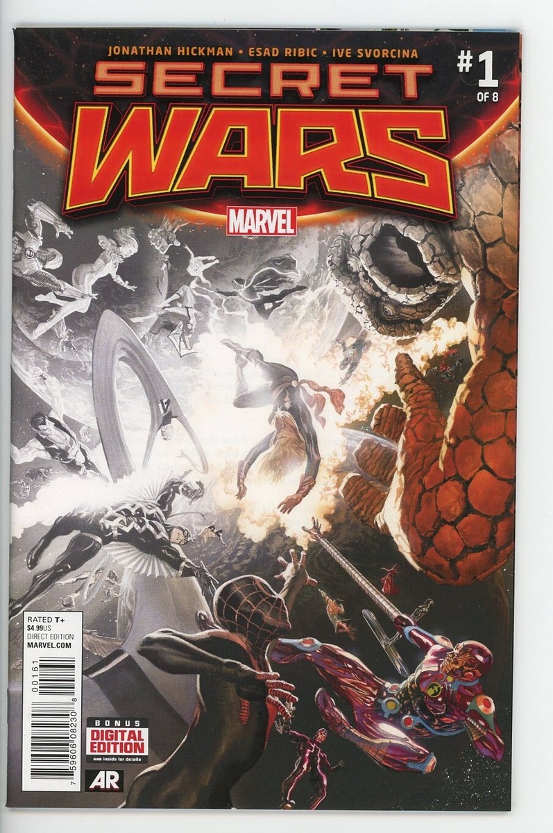 SECRET WARS #1 NM 2015 ALEX ROSS LAUNCH PARTY PARTIAL SKETCH