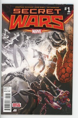 SECRET WARS #1 NM 2015 ALEX ROSS LAUNCH PARTY PARTIAL SKETCH