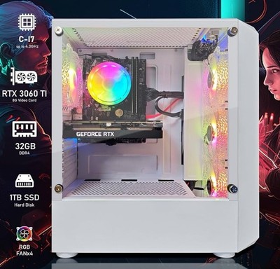 STGAubron Gaming PC Computer Desktop, GeForce RTX 3060 Ti 8G, Intel Core i7-6700