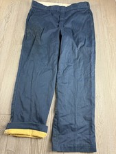 Dickies Mens Navy Pants Size 38 Inseam 30 Lined Vintaged insulated skate casual