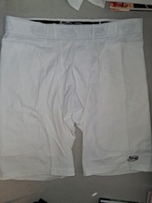 ADAMS MENS 899 COMPRESSION SLIDING SHORTS White L NWOT
