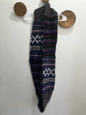 Coogi Style Multi-Color Sweater Knit Infinity Scarf