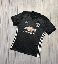 Adidas Manchester United 2017 2018 Away Shirt Soccer Jersey Men Size M Black