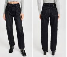 Moussy Vintage Murrieta Wide Straight Leg Jeans Women 32 Tag 28 Japan Made