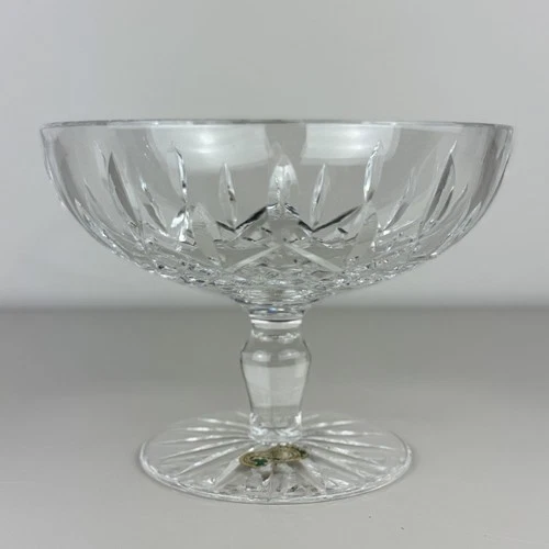 Vintage WATERFORD LISMORE FOOTED CRYSTAL COMPOTE SERVING CANDY DISH BOWL 4,5"