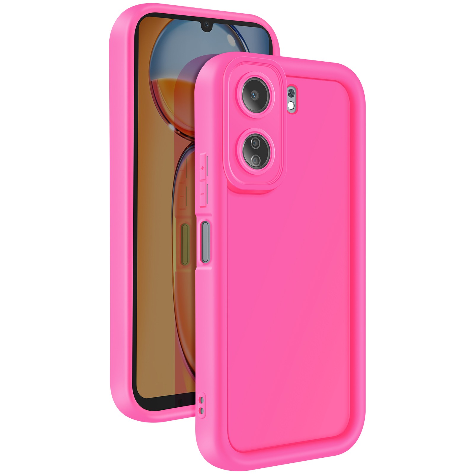 Coque Xiaomi Redmi 13C silicone souple fuchsia housse de protection antichoc pour smartphone