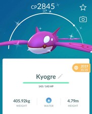 Pokémon Shiny Kyogre 2019 2020 SUERTE GARANTIZADA Gen3 Go Pokémon Leer Desc