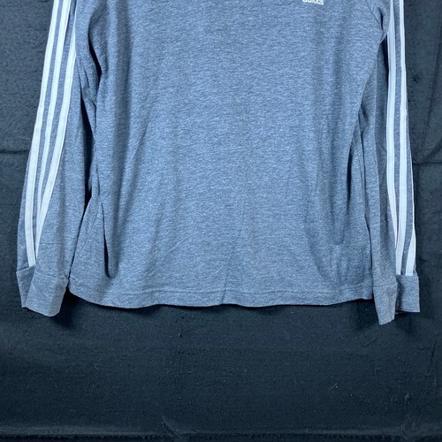 Adidas Womens Sweatshirt Gray Climalite Hooded Cowl Neck Pullover Stretch Large - Picture 3 of 13