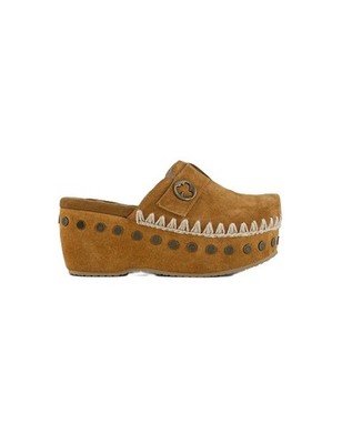 Mou Suede Leather Clog 67Mm IT 39 Women