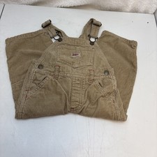 VTG Old Navy Toddler Overalls 12-18 Months Carpenter Tan Corduroy Bib Y2k