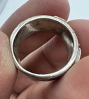925 Sterling Silver Black Onyx Triangle Bead Band Ring Size: 7, 8mm — photo 9