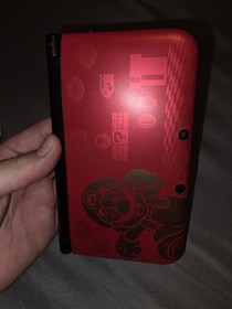 Nintendo 3DS XL Super Mario Red Console w/ Charger Stylus Zelda OOT Pokemon+SD