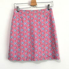 Vineyard Vines Skirt 6 Pink Starfish A Line Short Summer Preppy Vacation Beach