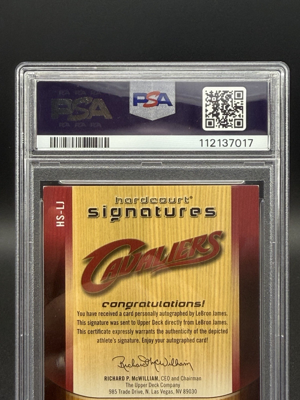 2005 Upper Deck Hardcourt LeBron James Auto PSA authentic (auto 10) #HS-LJ view 5