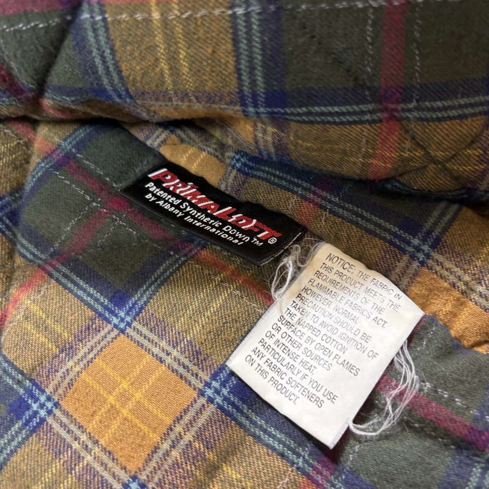 Vintage LL Bean Chore Jacket Mens XL 90s Green Blanket Lined Corduroy Collared - Image 4 of 4