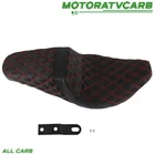 Red Lattice Stitch Step-Up Seat For Touring Road King Electra Street Glide 08+