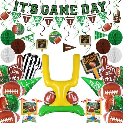 Football Party Decorations Kit Tailgate Theme Game Day Tableware