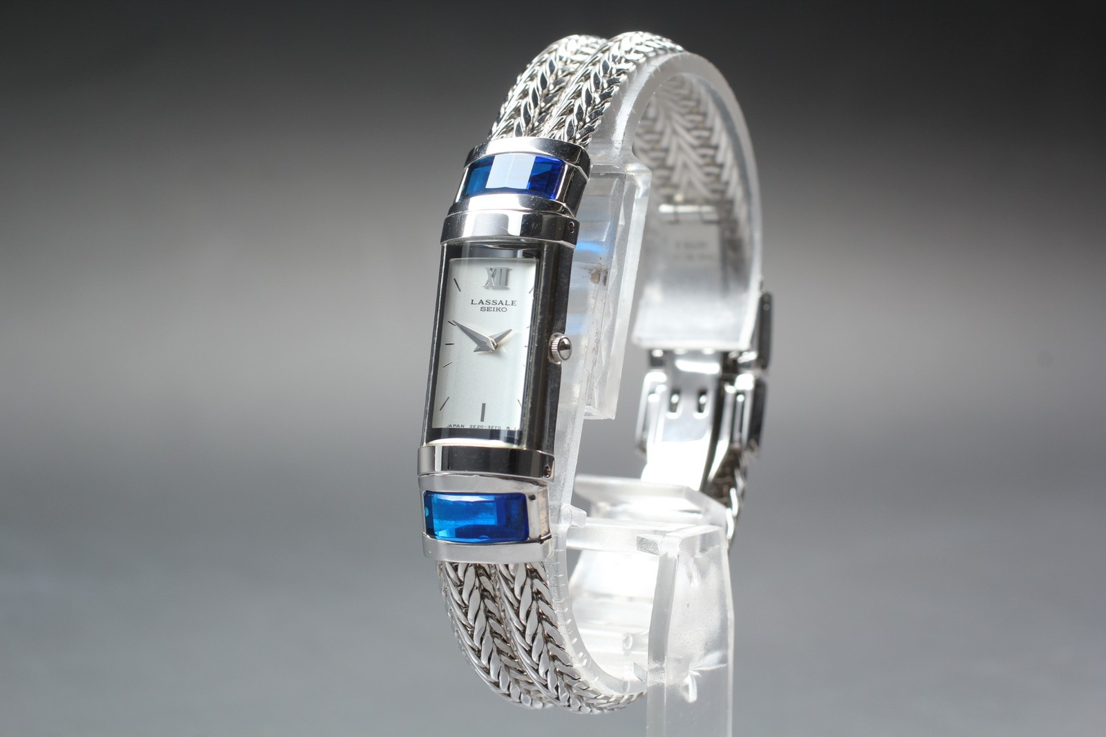 [Near MINT] SEIKO LASSALE 2E20-7510 Blue Stone Silver Dial Quartz Woman's Watch image 2