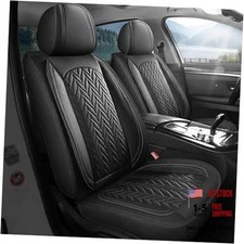 Front Seat Covers,2PCS Universal Car Seat Covers Waterproof 2PCS Front Black