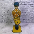 VTG 1930s Wolverine No.27 Drum Major Pressed Tin Litho Wind Up Drummer Toy