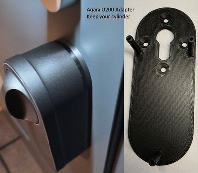 Aqara U200 Adapter Grundplatte | Montage ohne Bohren/Kleben | Oval & Rundrosette