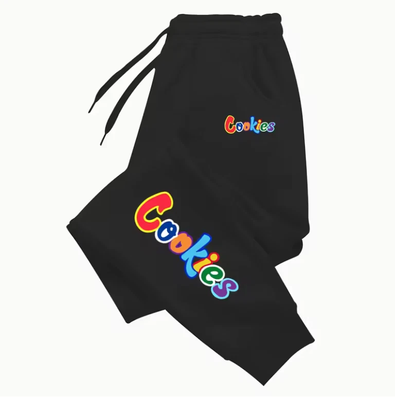 Casual Draw String Sweat Pants Joggers With Colorful Cookies Print - Image 2 of 4