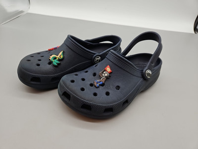 Crocs Classic Juniors Youth Navy Blue Slingback Clog Size Junior M 2 Or W 4