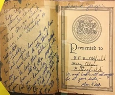 Butterfield and Jager family Bible with genealogy (Bible Rescue #146)