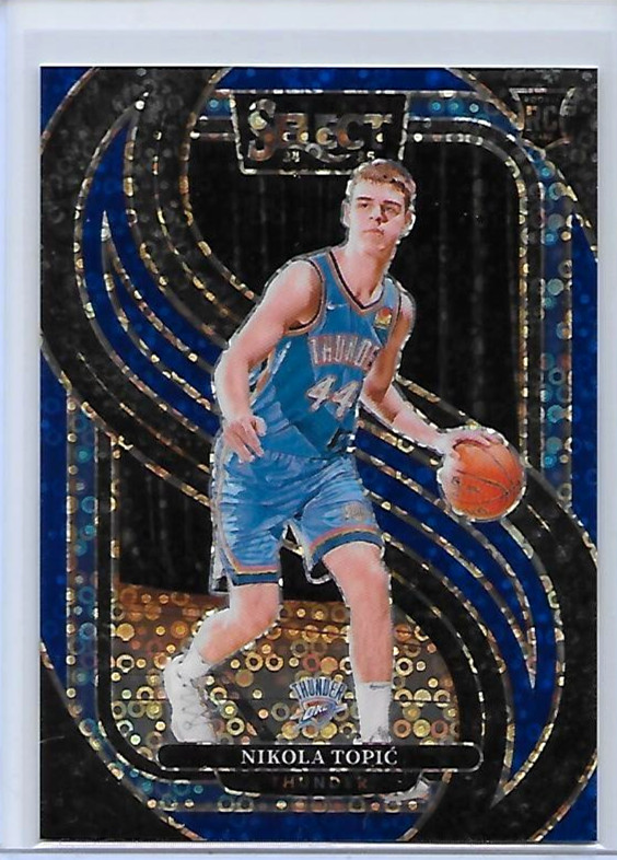 2024-25 SELECT NIKOLA TOPIC RC ROOKIE PREMIER LEVEL BLUE DISCO PRIZM 5/25 SSP