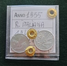 REPUBBLICA ITALIA - COPPIA MONETE 1 E 2 LIRE  IN FDC DEL 1955 NUMISMATICA MONAMI